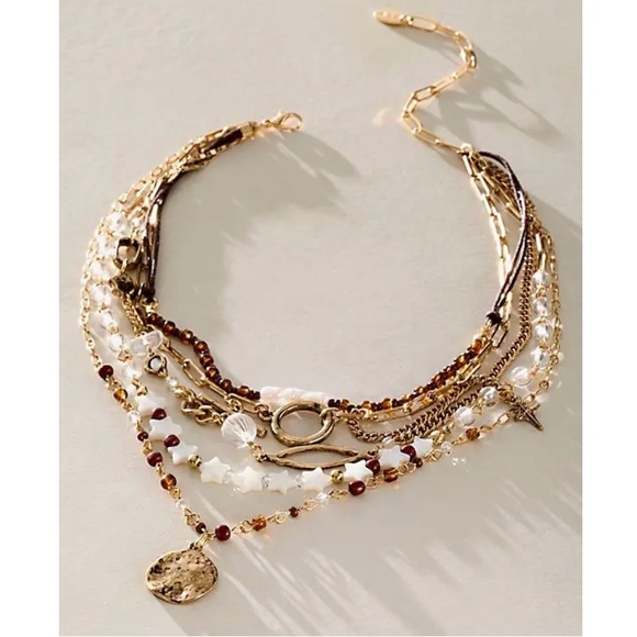 Free People Jewelry - Free People Starry Layer Necklace in Chocolate | NWT